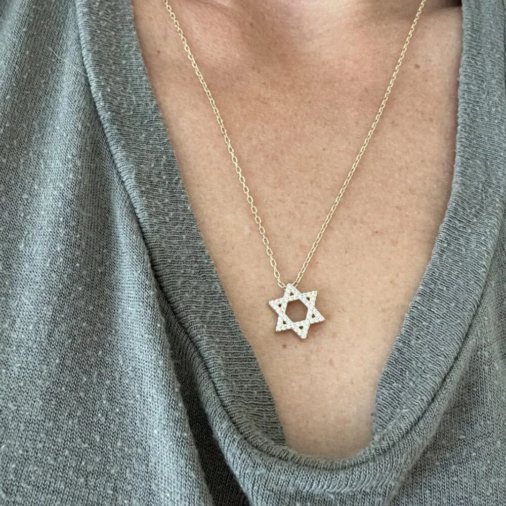 Neiman Marcus 14K Gold Plated Star of David Pendant Necklace